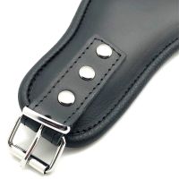 Red Leather Leren halsband - Zwart, afbeelding 3
