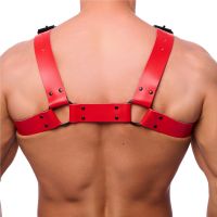 Red Leather Bulldog leren harnas - S/M - Rood, afbeelding 2