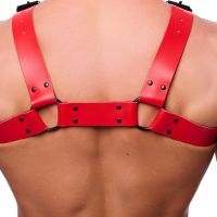 Red Leather Bulldog leren harnas - L/XL - Rood, afbeelding 2