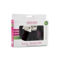 Shots Toys Pluche Handboeien - Zwart, afbeelding 2