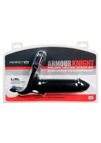 PerfectFitBrand Armor Knight Strap-On Dildo - 15 cm, Zwart, afbeelding 2