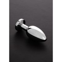 Steel Buttplug met juwelen - Groot - Variant 2, afbeelding 3