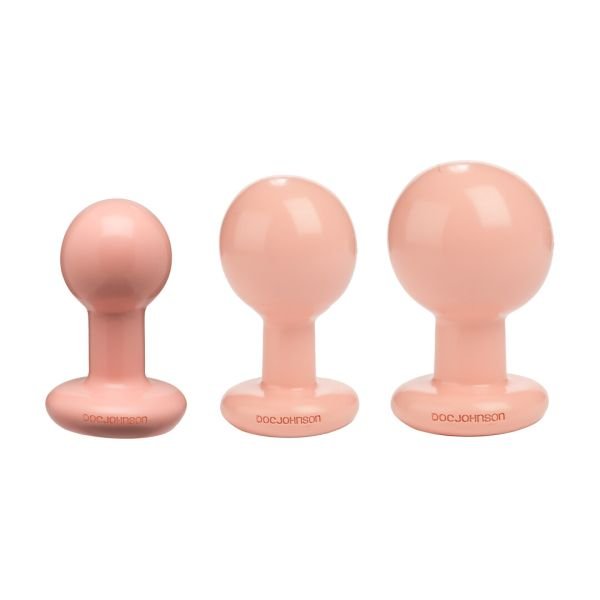 Doc Johnson The Classic - Ronde Buttplug - 3-delige Set - Crème