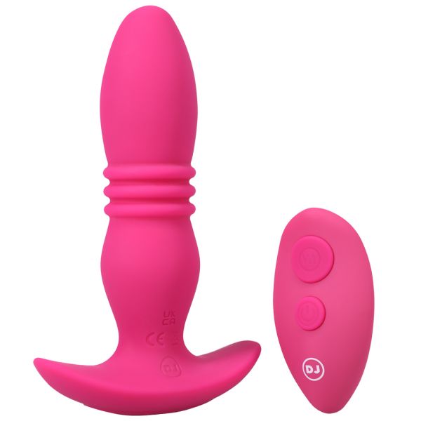 Doc Johnson A-Play Rise - Vibrerende en stotende anaalplug met afstandsbediening