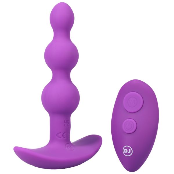 Doc Johnson A-Play Shaker - Kralen vibrerende anaalplug met afstandsbediening - Paars