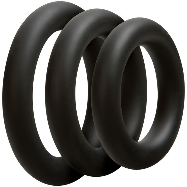 Doc Johnson Dikke Cockring Set - Zwart