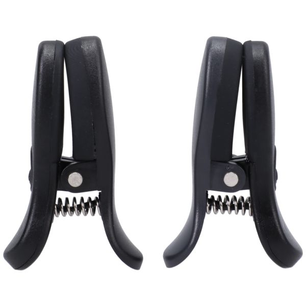 Doc Johnson Vibro Grippers - Vibrerende Tepelklemmen met Etui - Zwart