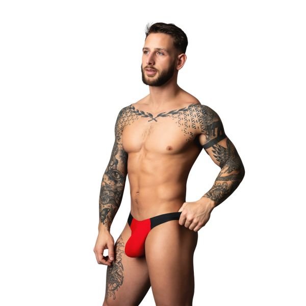 Male Power Bong Thong - S/M - Rood/Zwart