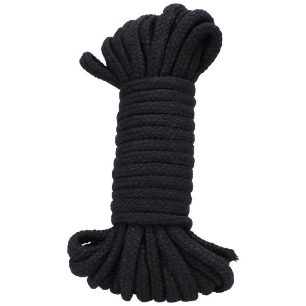 Doc Johnson Katoenen Touw - 9,8 m - Zwart