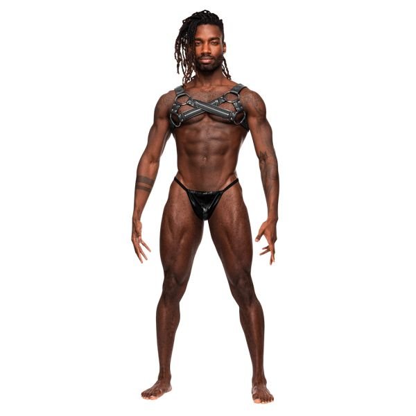 Male Power Virgo - harnas van imitatieleer - One size - Zwart