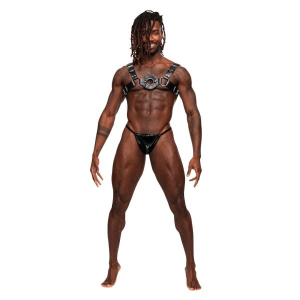 Male Power Libra - harnas van imitatieleer - One size - Zwart