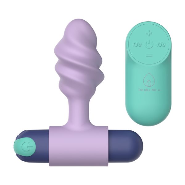 Totally For U Twister - 2-in-1 Buttplug met Oplaadbare Bullet - Multicolor