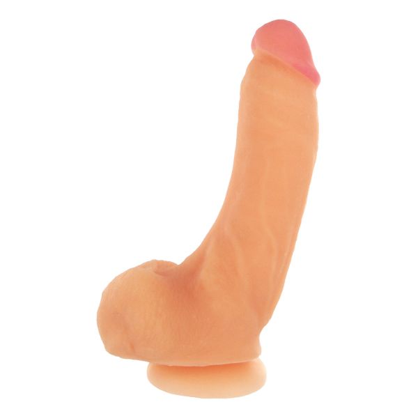 XR Brands Girthy George dildo met zuignap - 22,9 cm - Vlees