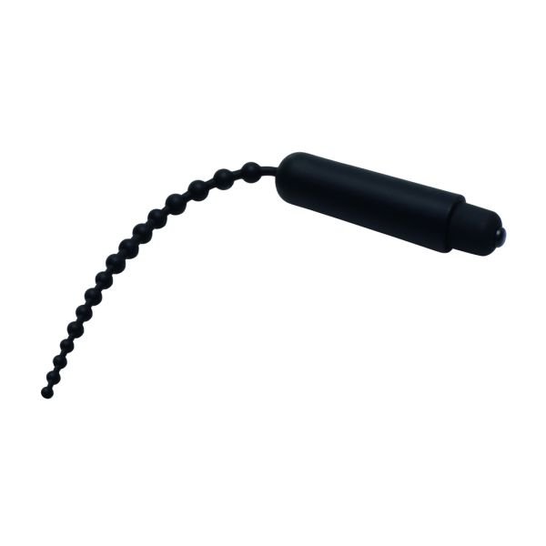 XR Brands Dark Rod - Vibrerende urethra sound met kralen