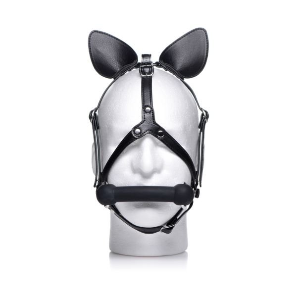 XR Brands Dark Horse - Pony hoofdharnas met siliconen bit