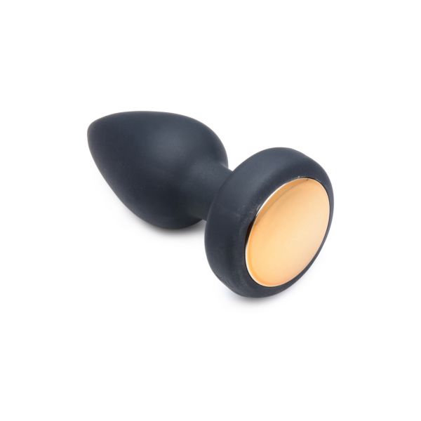 XR Brands Silicone Vibrating LED buttplug - Medium