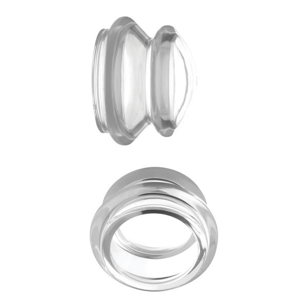 XR Brands Clear Plungers - Siliconen Tepelzuigers - L