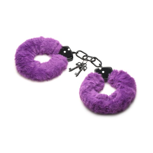 XR Brands Cuffed in Fur - Pluche handboeien - Paars