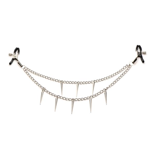 XR Brands Daggers - Tepelklemmen met Dubbele Ketting