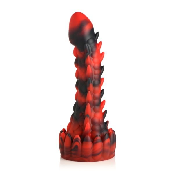 XR Brands Demon Rising - Scaly Dragon Fantasy dildo - Rood/Zwart