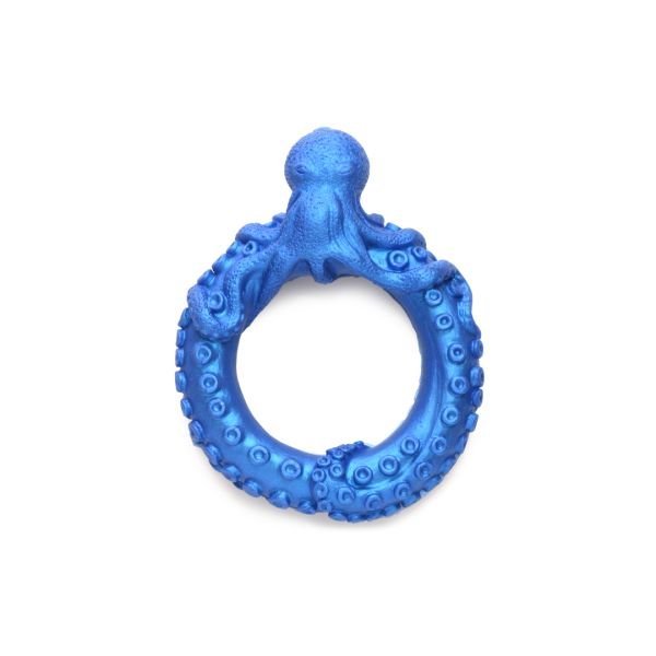 XR Brands Poseidon's Octo-Ring - Siliconen Cockring - Blauw