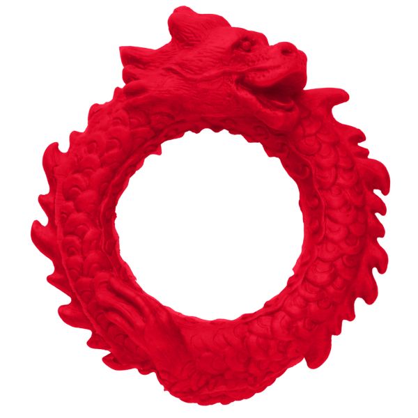 XR Brands Rise of the Dragon - Siliconen Cockring - Rood