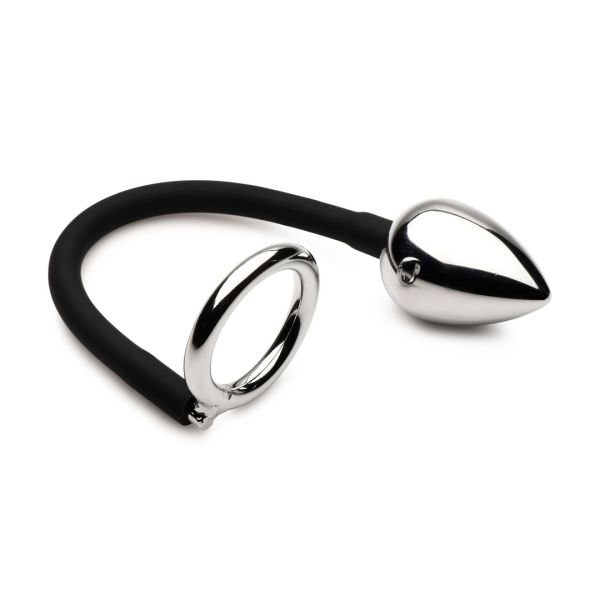 XR Brands Tug and Plug - Cock & Ball Ring met Anaalplug