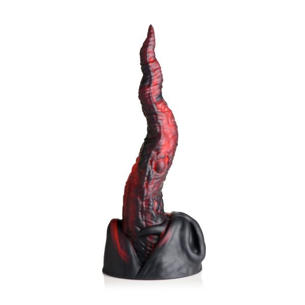 XR Brands Dragon Tongue - Siliconen dildo - Rood/Zwart