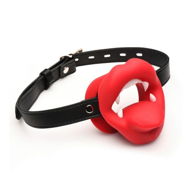 XR Brands Vampire - Vibrerende mondknevel - Rood
