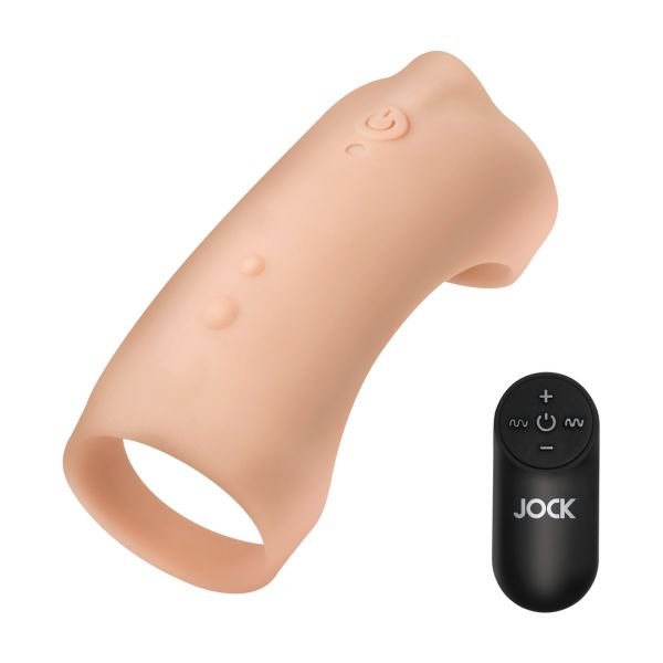 Curve Toys Vibrerende siliconen penis sleeve - Licht
