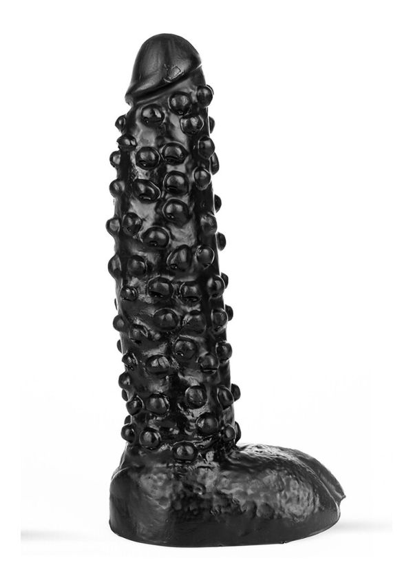 All Black Dark Crystal dildo - 26,5 cm, Zwart