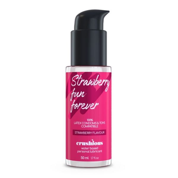 Crushious Glijmiddel op waterbasis - Aardbeiensmaak - 50 ml
