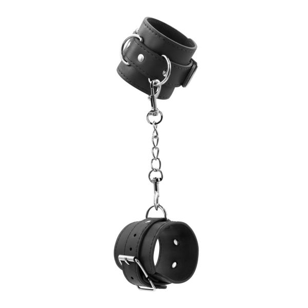 Crushious Bondage Love - Leren Handboeien - Zwart