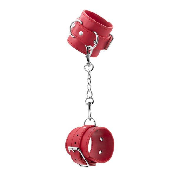 Crushious Bondage Love - Leren Handboeien - Rood