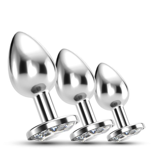 Crushious Bijou Anal Train Trio - Transparant, Zilver