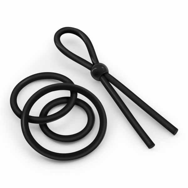 Crushious Daltons - Siliconen Cockring Set - Zwart
