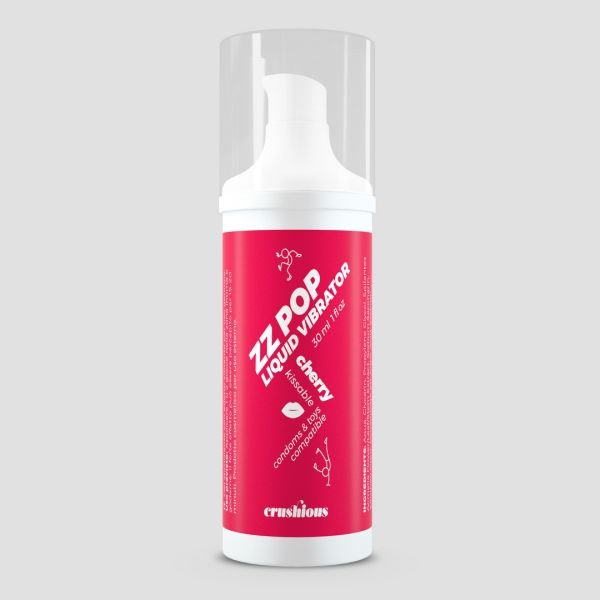 Crushious ZZ Pop - Kusbare Vloeibare Vibrator - Kers - 30 ml