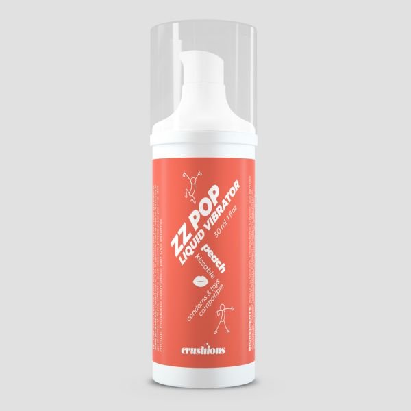Crushious ZZ Pop - Kusbare Vloeibare Vibrator - Perzik - 30 ml