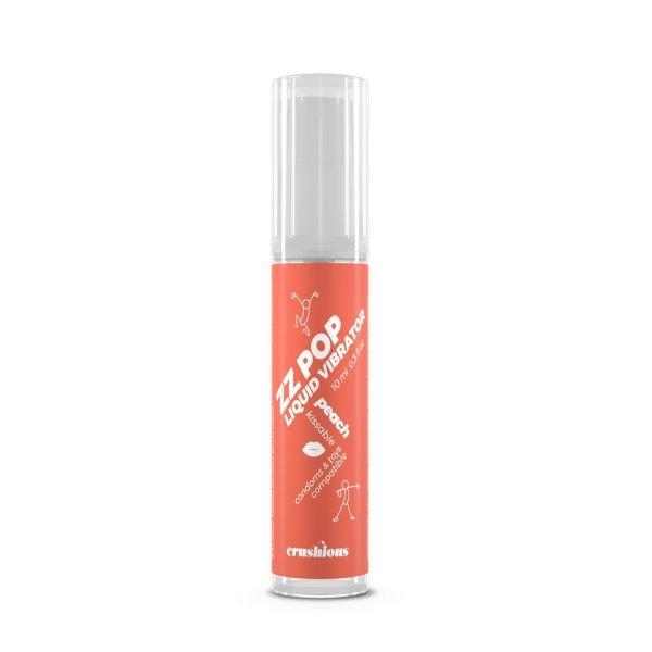 Crushious ZZ Pop - Kusbare Vloeibare Vibrator - Perzik - 10 ml