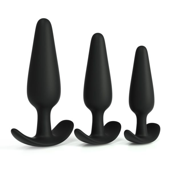 Crushious Tic Tac Toe Anale Buttplug Trainingsset - Zwart