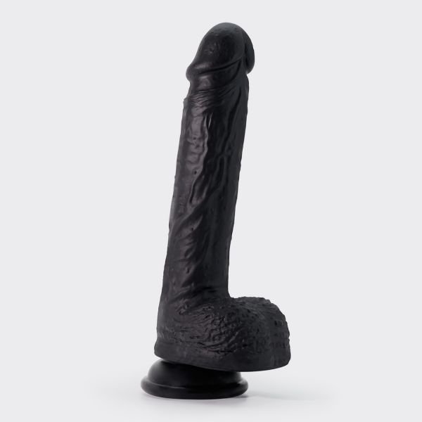 Crushious Inviktus - Dildo van vloeibare siliconen - 22 cm - Zwart
