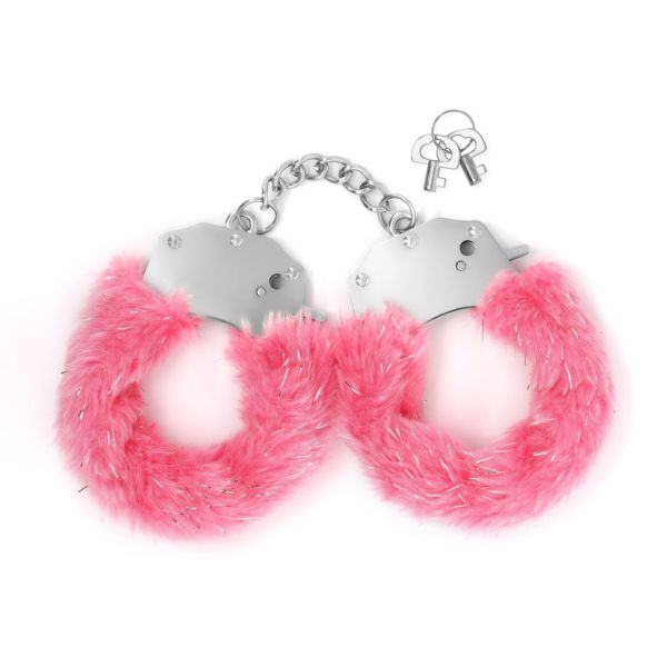 Crushious Spangle - Metalen handboeien met pluche - Roze