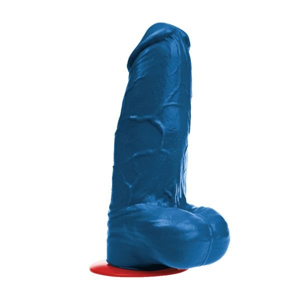 Fuck & Fist Freyr XL - Realistische dildo met ballen - 21 cm - Blauw