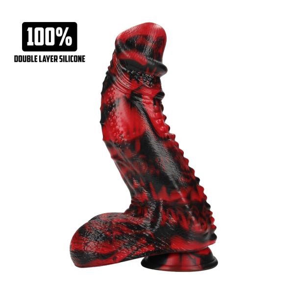 Fiction Cocks Dark Lycan Spawn - Siliconen dildo - Rood/Zwart