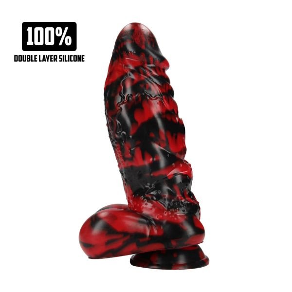Fiction Cocks Demon Master - Siliconen dildo - Rood/Zwart