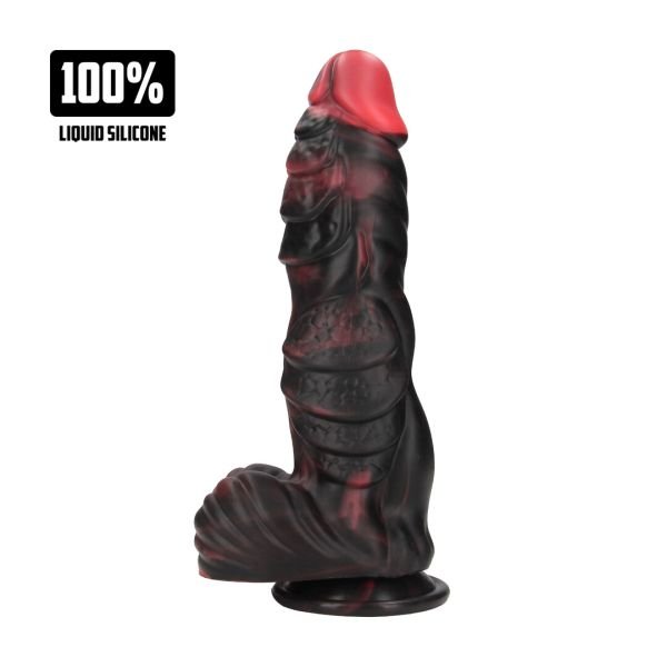 Fiction Cocks Infernal Demon - Siliconen dildo - Rood/Zwart