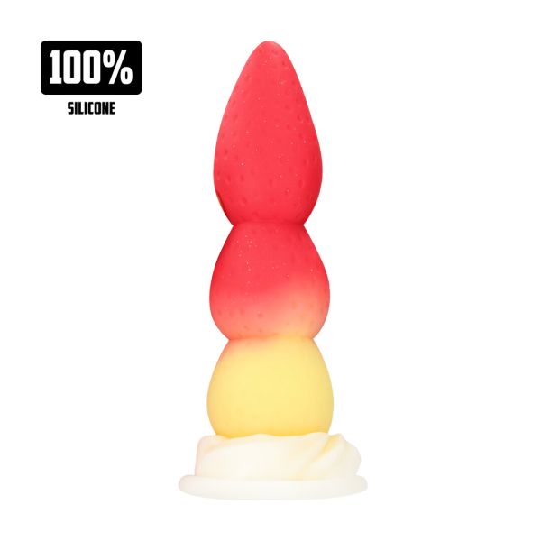 Fiction Cocks Whipped Berry - Siliconen Buttplug - Rood/Geel