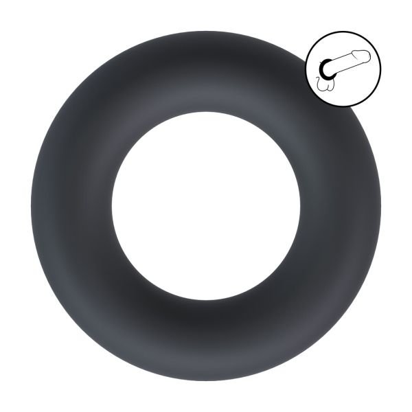 Levelz vloeibare siliconen cockring - L - Zwart