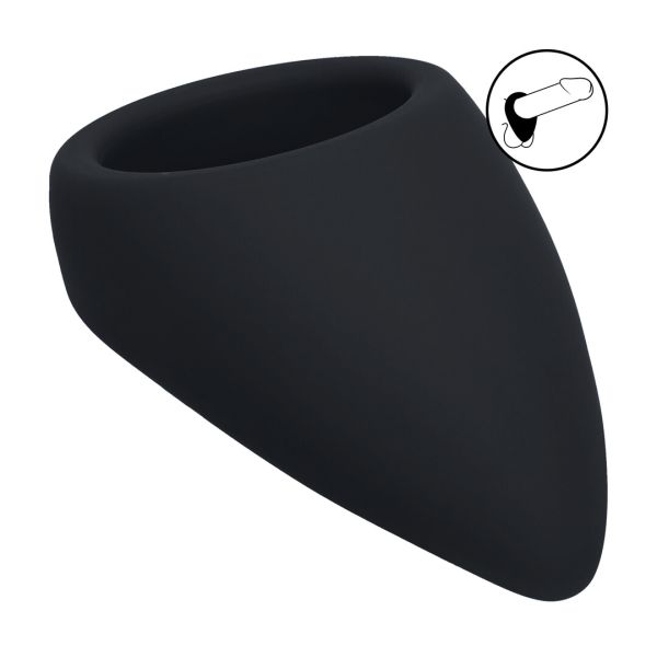 Levelz Teardrop Siliconen Cockring - Zwart
