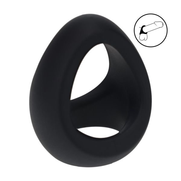 Levelz Soft Tri O siliconen cockring - Zwart